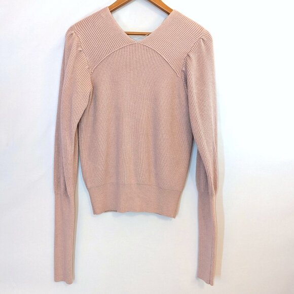 Free People | Oversized Rose Gingersnap Cashmere Blend Ribbed Knit Sweater | XS - Picture 5 of 11